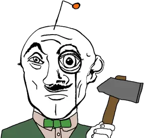 variant:danny_yn subvariant:mineral_inspecteur tan suit green jacket bowtie tie shaved cleft chin butt no beard mustache frowning sad eyebrows black eyes reddit hammer 4.png
