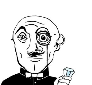 variant:danny_yn subvariant:mineral_inspecteur black shirt white bowtie suit shaved cleft chin butt no beard mustache apathetic eyebrows eyes bald diamond tanzanite gem 7.png