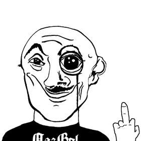 variant:danny_yn subvariant:mineral_inspecteur nazbol nationalism socialism black shirt no beard shaved mustache smirk smile happy eyebrows omgsisa eyes bald middle finger hand 0.png
