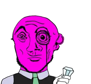 transparent_background colorful colorjak vest black_vest blue_shirt suit green_tie tie stubble beard hairy no_mustache frowning sad eyebrows black_eyes bald diamond tanzanite gem 16.png