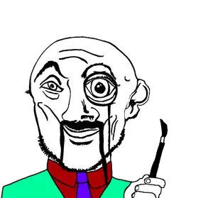 transparent_background uncolored_skin tie suit red_jacket blue_shirt blue red green green_tie stubble beard hairy fu_manchu chinese mustache smirk smile happy eyebrows black_eyes bald brush 9.png