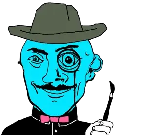 transparent_background colorful colorjak tie suit red_bowtie bowtie no_beard shaved handlebar_mustache mustache smiling happy neutral eyebrows black_eyes cowboy hat brush 5.png