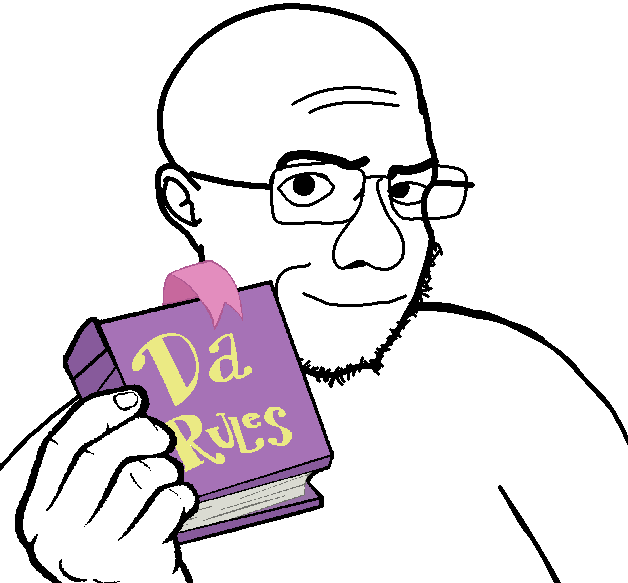 redboomer, epicflextapevideobro, bald, closed mouth, da rules (fairly odd parents), glasses, holding book, holding object, looking at you, smirk