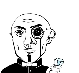 transparent_background uncolored_skin black_shirt white_bowtie bowtie suit goatee no_mustache apathetic neutral eyebrows omgsisa black_eyes bald diamond tanzanite gem 10.png