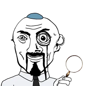 transparent_background uncolored_skin white_shirt tie black_tie kratos goatee fu_manchu chinese mustache smiling happy eyebrows neutral black_eyes kippah jewish hat magnifying_glass 3.png