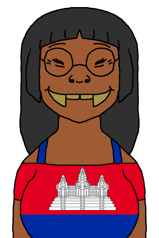soykio kid, soykio girl, soykio girl front, femjak, asian, asian eyes, asian female, black eyes, brown skin, cambodia