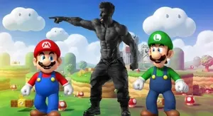 gigachad mario and luig run from gigaflies.mp4