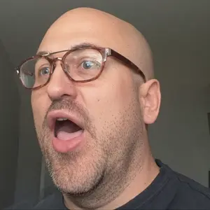 unknown, bald, glasses, open mouth, stubble, white skin