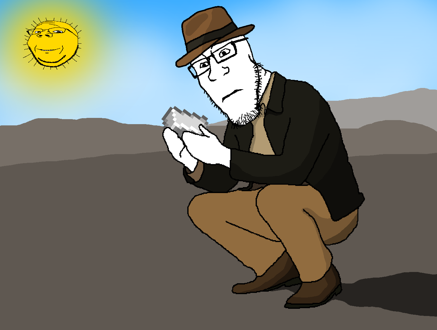 Iron in a sea of dust