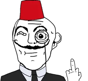 transparent_background uncolored_skin black_tie black_jacket blue_shirt jacket tie suit no_beard shaved handlebar_mustache mustache apathetic eyebrows black_eyes fez hat middle_finger finger hand 13.png