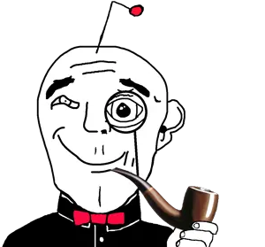 transparent_background uncolored_skin tie suit red_bowtie bowtie shaved cleft_chin butt_chin no_beard no_mustache smirk smile happy relieved black_eyes reddit pipe smoking smoke 10.png