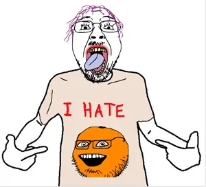 bernd, oranjak, 2soyjaks, arm, clothes, food, fruit, glasses, hair, hands