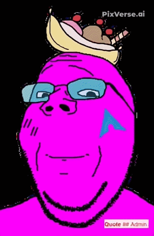admin 6, gapejak, mustached gapejak, wholesome soyjak, 6, angry, animated, arch linux, banana, banana split ice cream