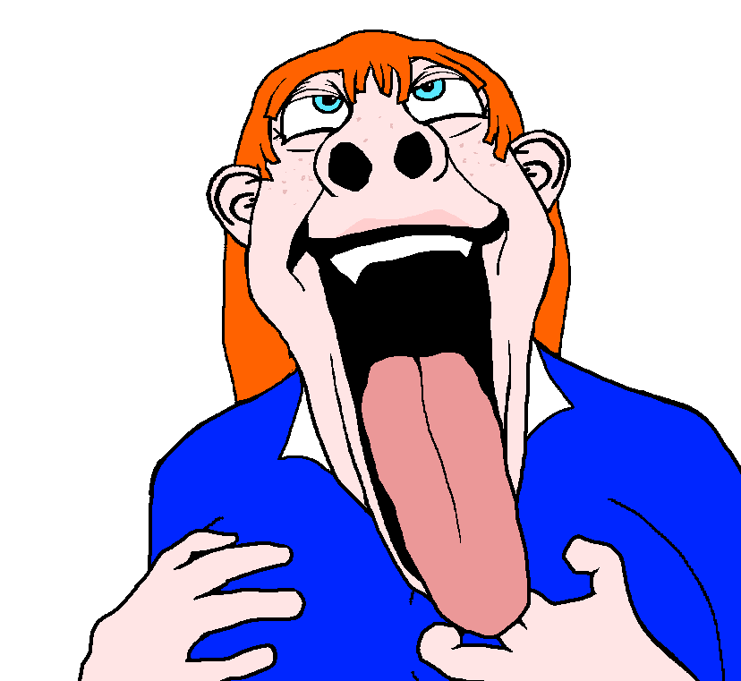 red, spedjak, vlodson, silly vlodette, speddy vlod, vlodette, femjak, fusionjaks, blue eyes, blue shirt
