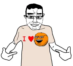 chudjak, oranjak, 2soyjaks, clothes, food, fruit, happy, heart, i love, orange (fruit)