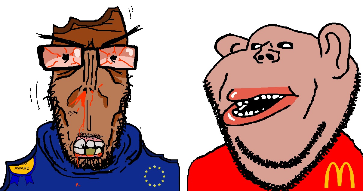 impish soyak ears, markiplier soyjak, euromutt, impish amerimutt, euromutt, 2soyjaks, angry, award, bald, beard