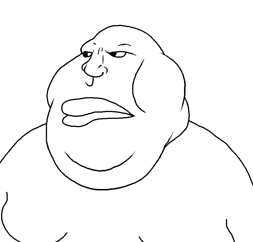 meximutt, bantumutt, fusionjaks, muttverse, 1soyjak, angry, bald, chin, closed mouth, double chin