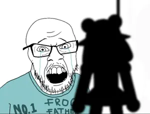feraljak, bald, blue shirt, blur, clothes, corpse, crying, dead, death, father