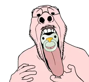 spedjak, babyjak, 1soyjak, baby, beard, black eyes, caca, eyebrows, front view, glasses