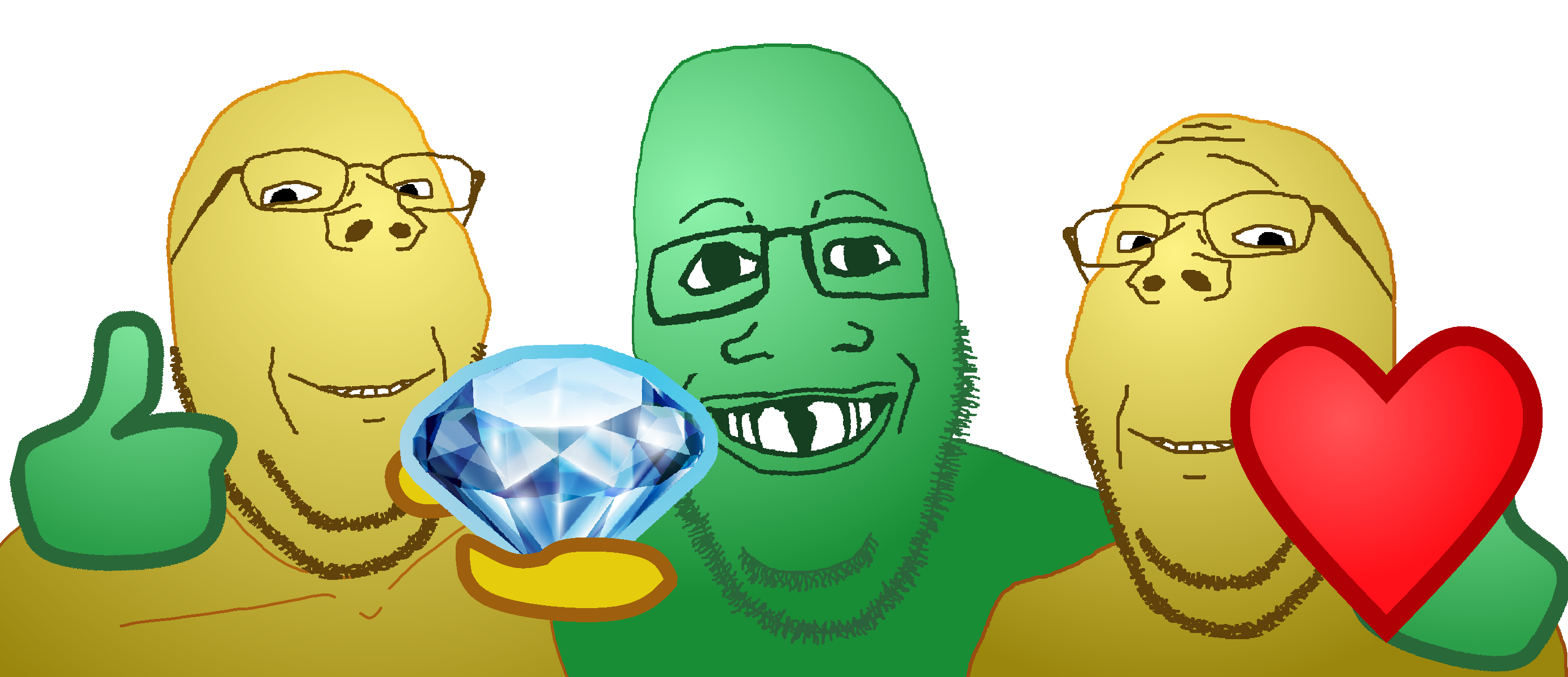 cobson, feraljak, gapejak, markiplier soyjak, tony soprano soyjak, grinlook poggers, wholesome soyjak, soyjak trio, trios & duos, 3soyjaks