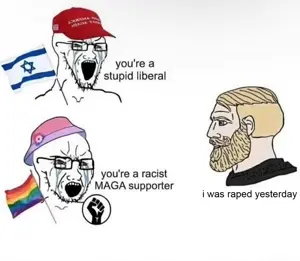 249609 - soybooru.com - 2soyjaks angry black_lives_matter blonde_beard blonde_hair clothes crying_soyak facebook gay_pride_flag hair hat israel liberal maga maga_hat not_oc soyak text uncolored_skin white_b.jpg