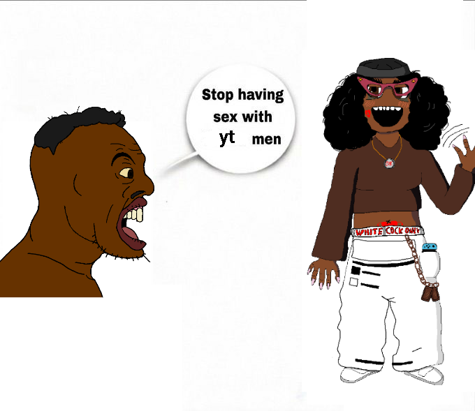 sheeeit, soyniqua, soytan, feraljak, feralnigger, 2soyjaks, angry, bleached, blush, brown skin