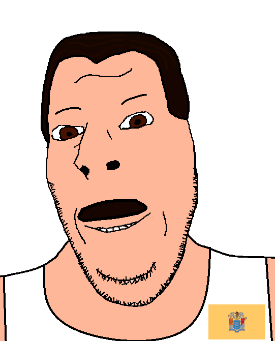 cobson, nucob, 1soyjak, brown eyes, brown hair, hair, half body, half open mouth, italian american, looking at you