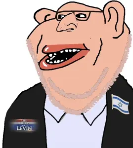 impish soyak ears, impish amerimutt, amerimutt, 1soyjak, bald, beard, clothes, ears, glasses, jewish nose
