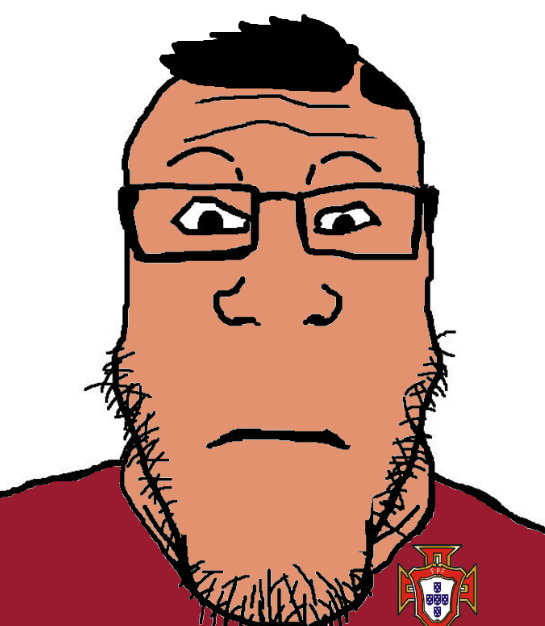 markiplier soyjak, neutralplier, world cup 2026, 1soyjak, black eyes, closed mouth, cristiano ronaldo, football, front view, glasses