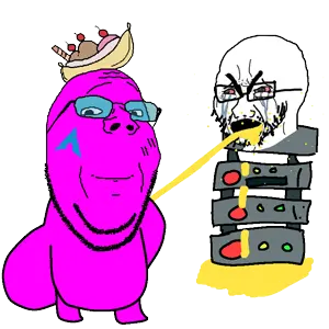 cryboy soyjak, gapejak, animated, butt, pee, piss, pissing, server, transparent background, quote