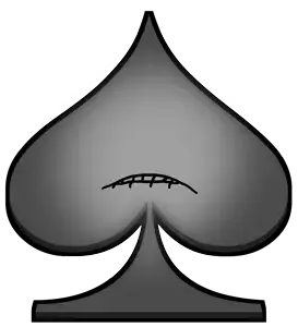 cobson, hornyson, gender badges, bbc, horny, monochrome, queen of spades, spade, transparent background