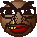 brandon, meximutt, branigger, nuurumoji, angry, big eyes, big lips, black skin, blue skin, brown