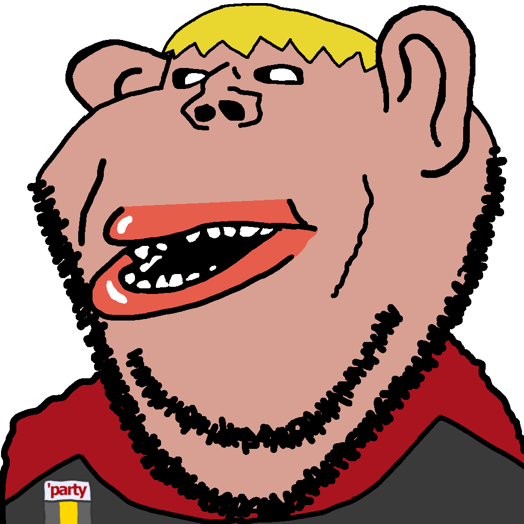 nate higgers, impish soyak ears, impish amerimutt, amerimutt, natejak, 1soyjak, big lips, blonde hair, clothes, ear