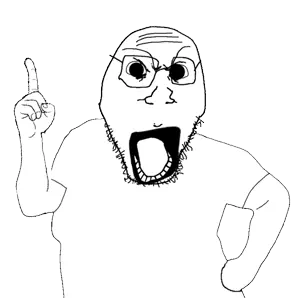 246438 - soybooru.com - 1soyjak angry chinson facial_hair forehead_lines front_view mad nose stubble teeth_showing tongue trasnparent_background uncolored_skin.gif