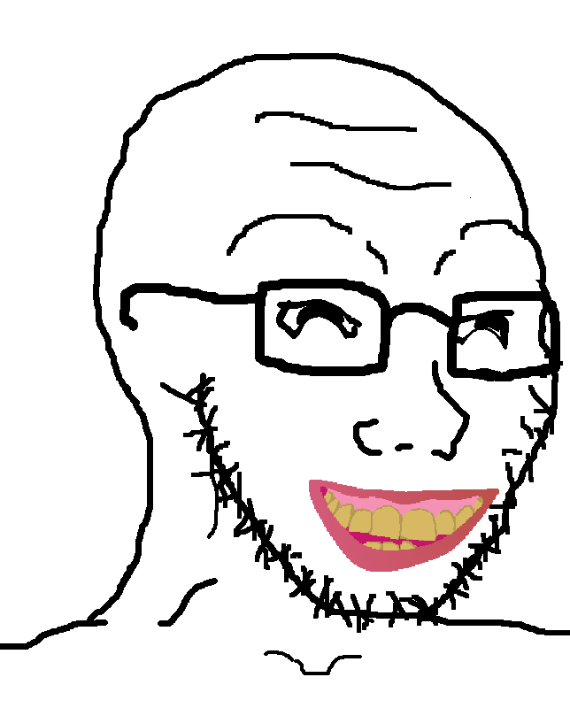 soyak, 1soyjak, bald, deviant, forehead lines, forehead wrinkles, glasses, kiwifarms, looking to the right, open mouth