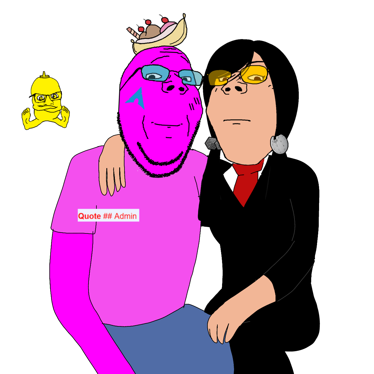 feraljak, gapejak, condiment, female gapejak, feraljak (crazed), wholesome soyjak, femjak, 3soyjaks, banana, banana split