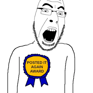 cobson, 1soyjak, arm, award, bald, black eyes, black hair, blonde hair, excited, glasses