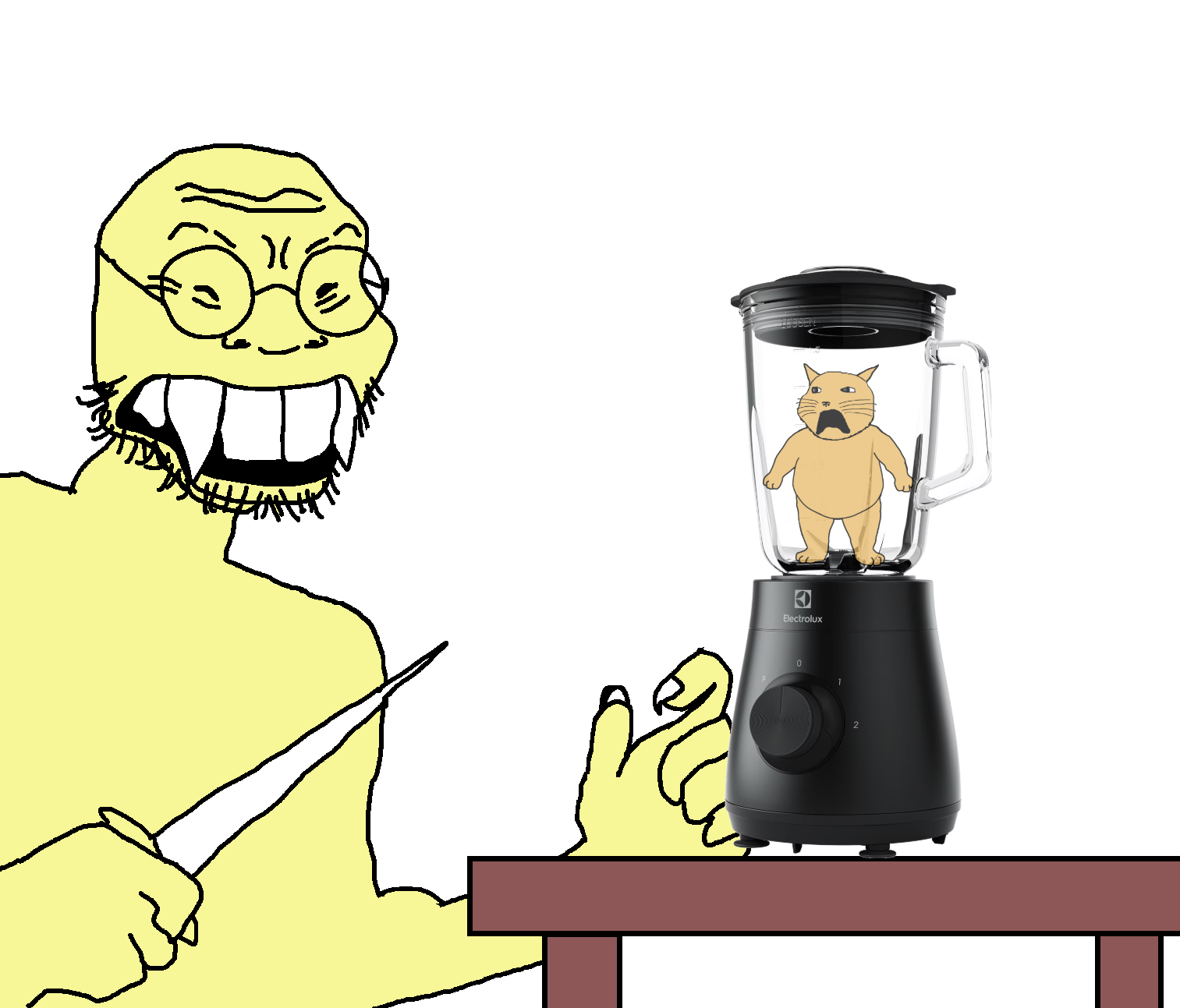 gapejak, soykio kid, massjak, massmeowjak, wholesome soyjak, 1 cat 1 blender, 1soyjak, animal, asian, bald