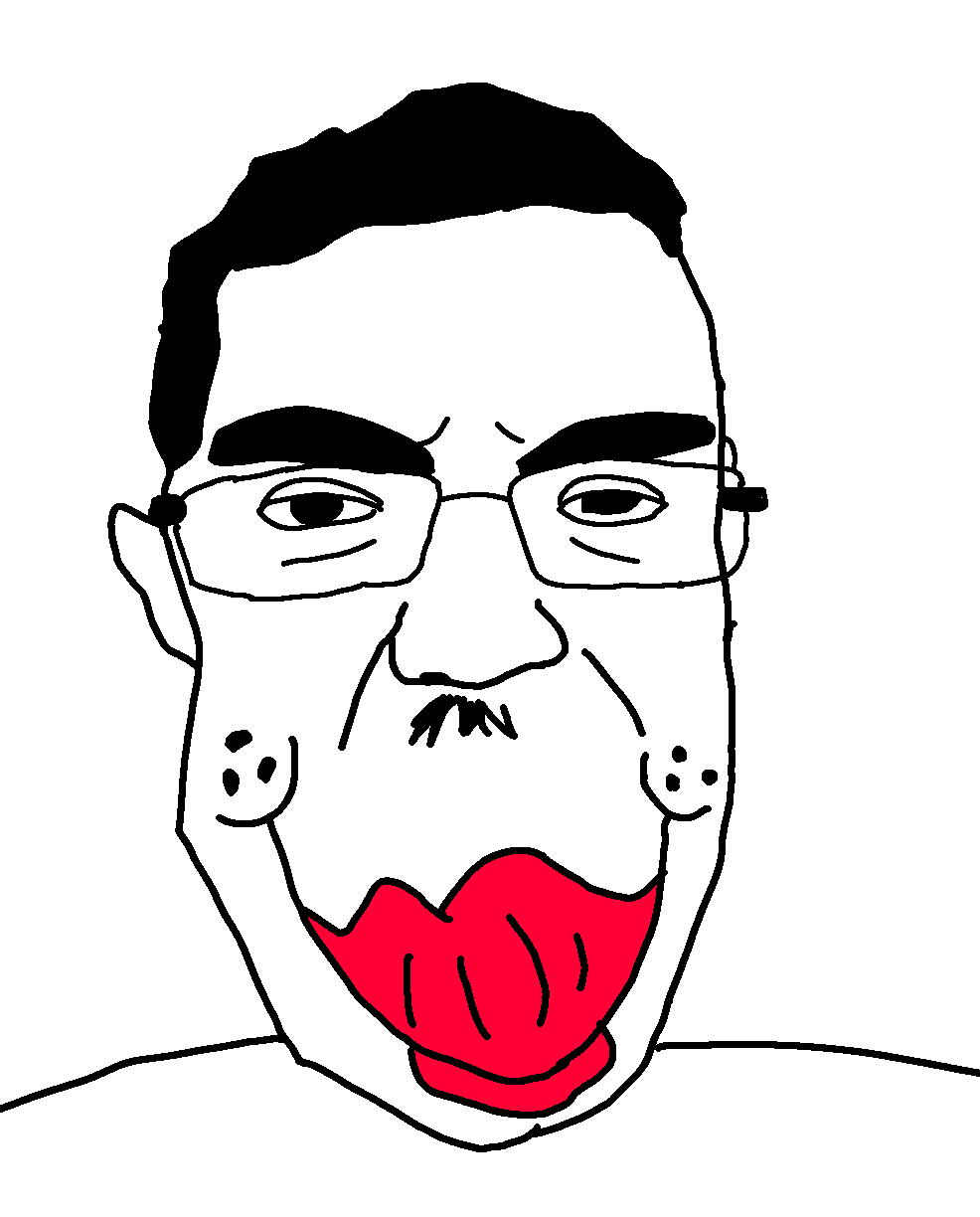 chudjak, jartycuck, jartycuck (not hanging), patrick, slopjak soyjaks, 1soyjak, big lips, black eyes, black hair, closed mouth