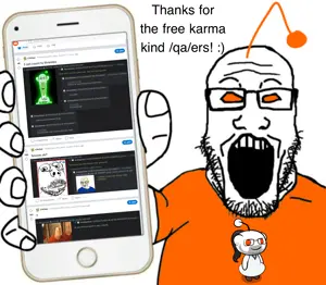 eric butts, gapejak, markiplier soyjak, phoneplier vertical, scholar, showing phone, /qa/ (4chan), 4chan, 4soyjaks, antenna