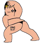 gapejak, female gapejak, femjak, 1soyjak, animated, bbc slut, bikini, black hair, blacked, bnwo