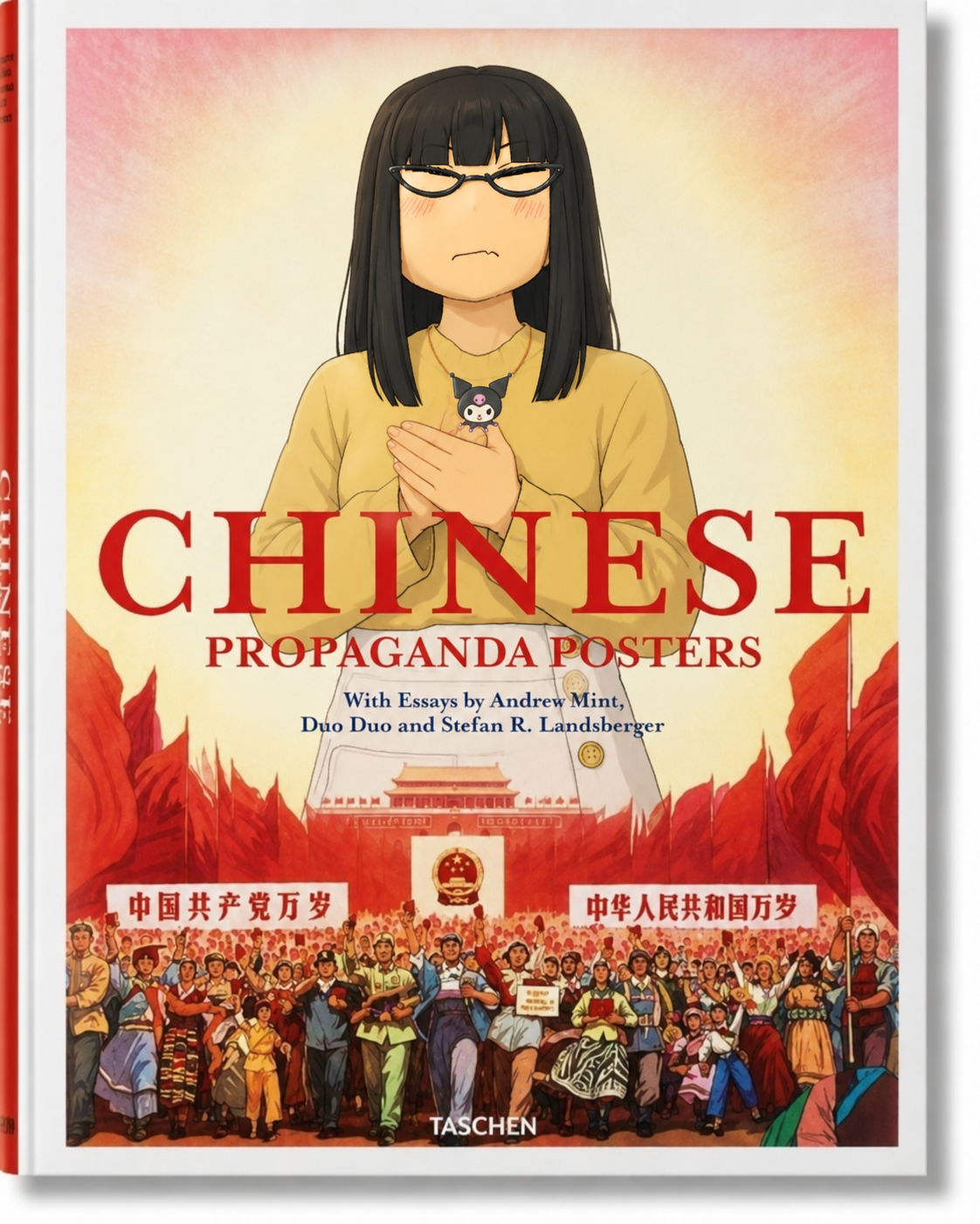 kuromi (sanrio), soychang, soytan, black hair, china, chinese communist party, female, glasses, hair, long hair