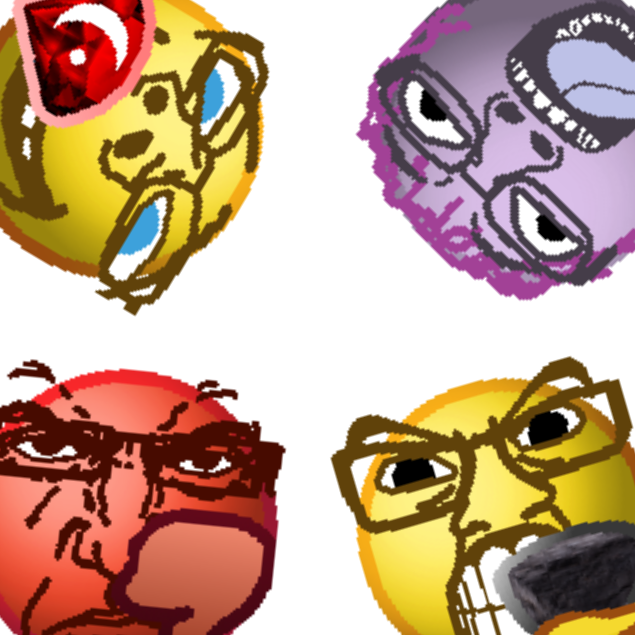 bernd, feraljak, gapejak, troonjak, punisher face, ack, closed mouth, coal, gem, hanging