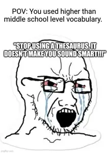 cryboy soyjak, soyak, angry, bald, half closed eyes, open mouth, red eyes, reddit, stubble, text