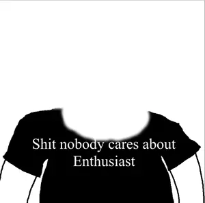 markiplier soyjak, science lover, arms, black shirt, no face, shit nobody cares about, white background