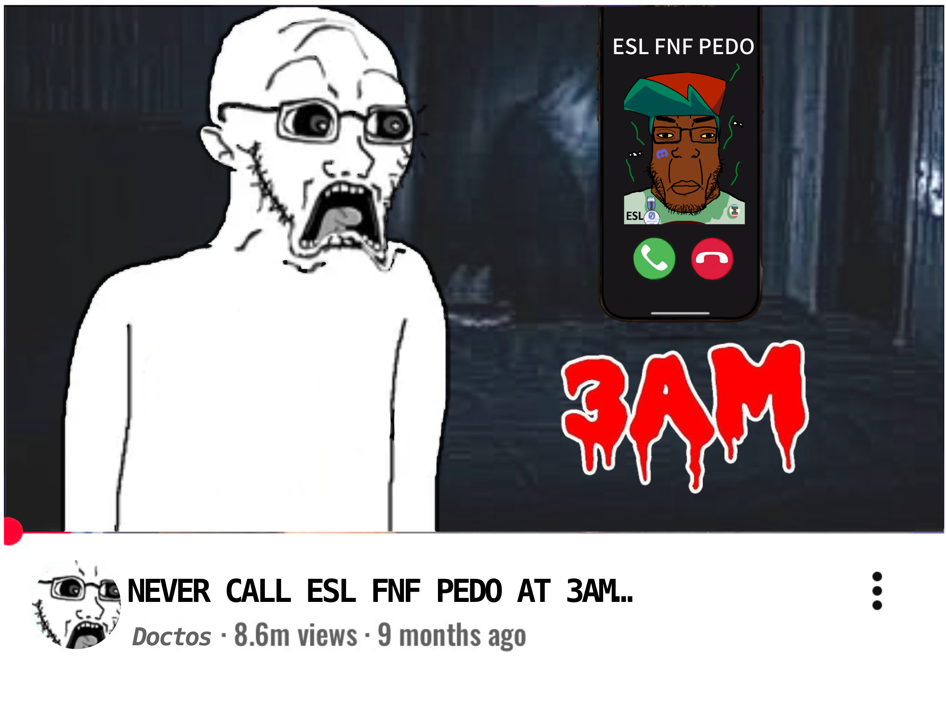esl fnf pedo, soyak, doctos, 2soyjaks, 3am, bald, black eyes, brown skin, closed mouth, frown