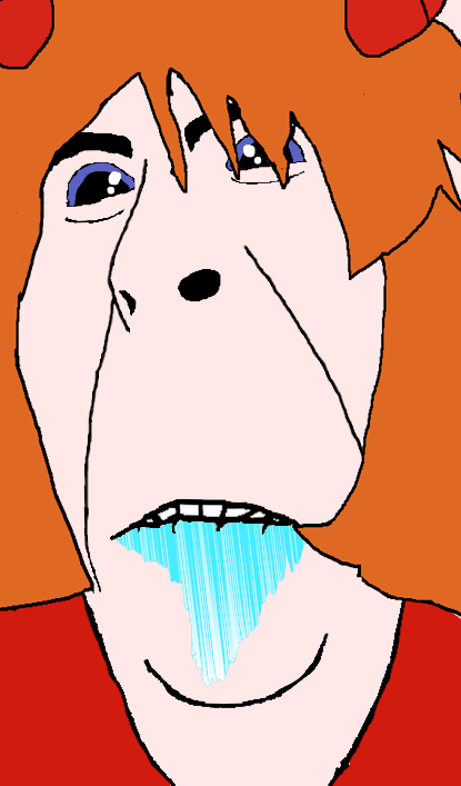 asuka langley soryu, cobson, hornyson, anime, biting lip, blue eyes, cartoon, closed mouth, clothes, drool
