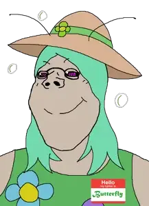 gapejak, female gapejak, femjak, nonexistent namefags, antenna, closed mouth, clothes, dress, female, flower
