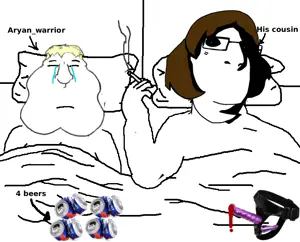 173312 - soybooru.com - bed blanket cigarette female_markiplier markiplier_soyjak me_and_your_mom neutralplier pillow smoke smoking white_background your_mom-3.jpg