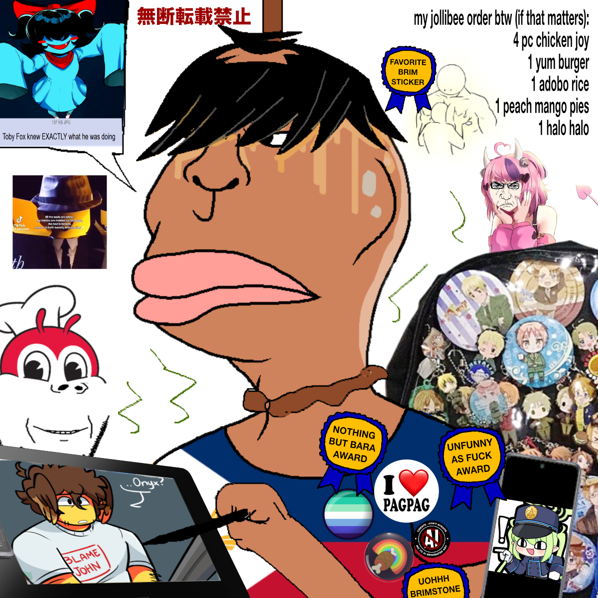 gapejak, meximutt, brazilmutt, punisher face, 2soyjaks, angry, award, awards, bara, black eyes